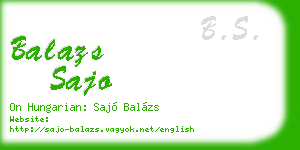balazs sajo business card